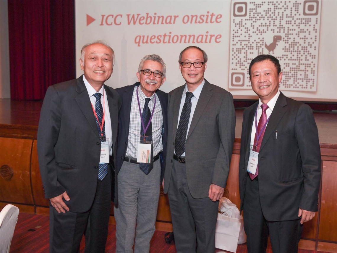本次合併大會邀請的國際大師合影,左起賴瑞斌主任、Prof. Figueroa、陳建宗教授、大會主席羅綸洲教授。